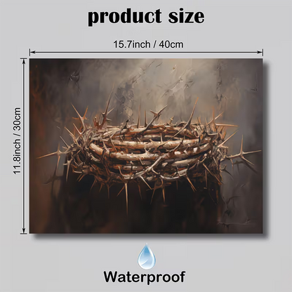 2D Flat Canvas Poster Wall Art - Crown of Thorns Easter (unframed)
