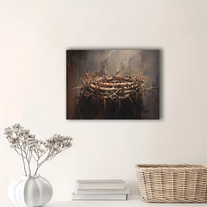 2D Flat Canvas Poster Wall Art - Crown of Thorns Easter (unframed)