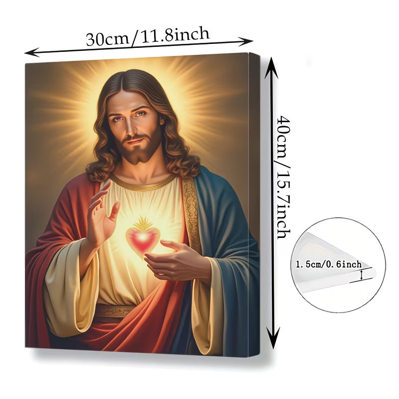 2D Flat Canvas Poster Wall Art - Sacred Heart of Jesus (unframed)