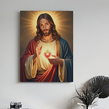 2D Flat Canvas Poster Wall Art - Sacred Heart of Jesus (unframed)