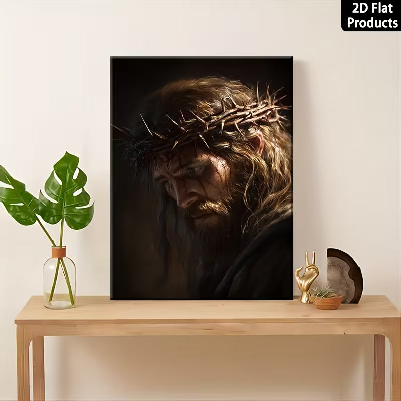 2D Flat Canvas Poster Wall Art - Crown of Thorns Minimalist (unframed)
