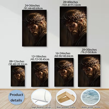 2D Flat Canvas Poster Wall Art - Crown of Thorns Minimalist (unframed)