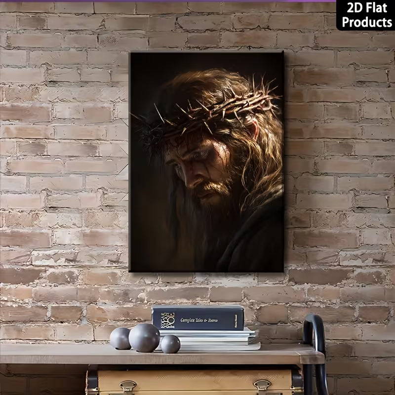 2D Flat Canvas Poster Wall Art - Crown of Thorns Minimalist (unframed)