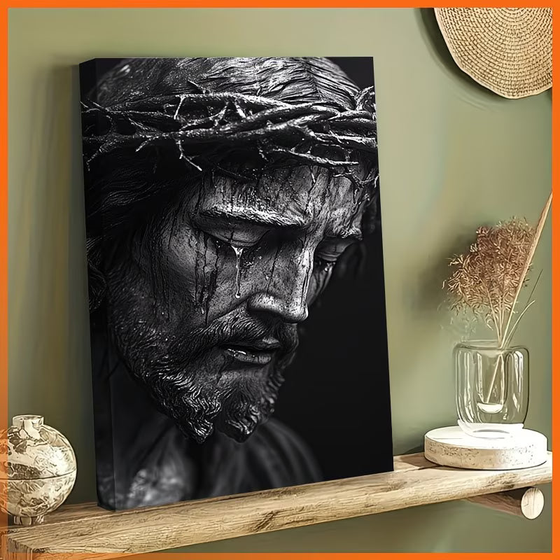 2D Flat Canvas Poster Wall Art -  Crown of Thorns Sorrowful (unframed)