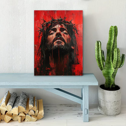 2D Flat Canvas Poster Wall Art - Crown of Thorns & Scarlet (unframed)