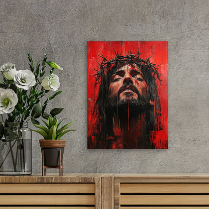 2D Flat Canvas Poster Wall Art - Crown of Thorns & Scarlet (unframed)