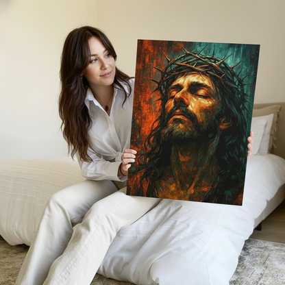 2D Flat Canvas Poster Wall Art - Crown of Thorns Vintage (unframed)