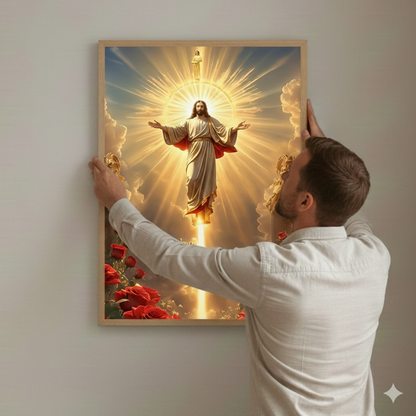 2D Flat Canvas Poster Wall Art - Ascension of Jesus Christ
