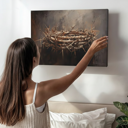 2D Flat Canvas Poster Wall Art - Crown of Thorns Easter (unframed)