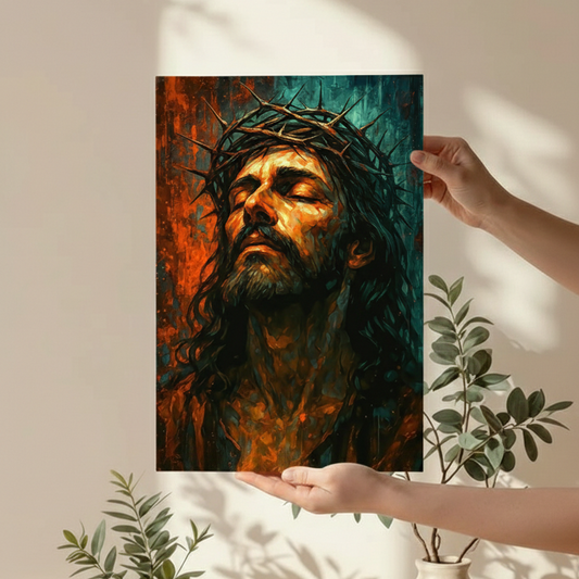 2D Flat Canvas Poster Wall Art - Crown of Thorns Vintage (unframed)