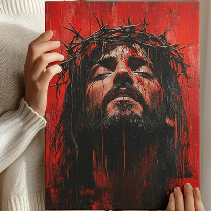 2D Flat Canvas Poster Wall Art - Crown of Thorns & Scarlet (unframed)