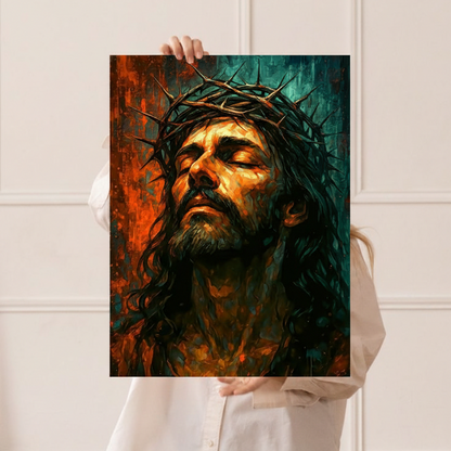 2D Flat Canvas Poster Wall Art - Crown of Thorns Vintage (unframed)