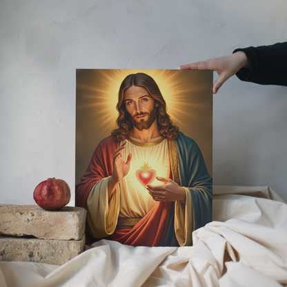 2D Flat Canvas Poster Wall Art - Sacred Heart of Jesus (unframed)