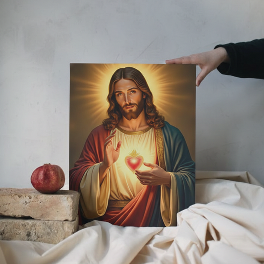 2D Flat Canvas Poster Wall Art - Sacred Heart of Jesus (unframed)