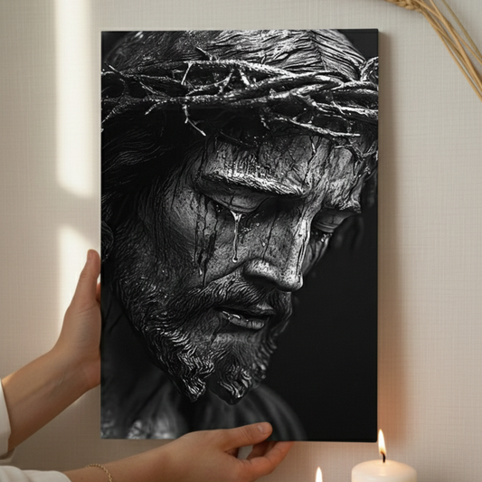 2D Flat Canvas Poster Wall Art -  Crown of Thorns Sorrowful (unframed)