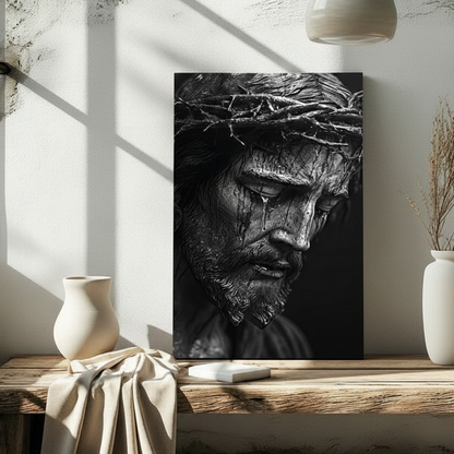 2D Flat Canvas Poster Wall Art -  Crown of Thorns Sorrowful (unframed)