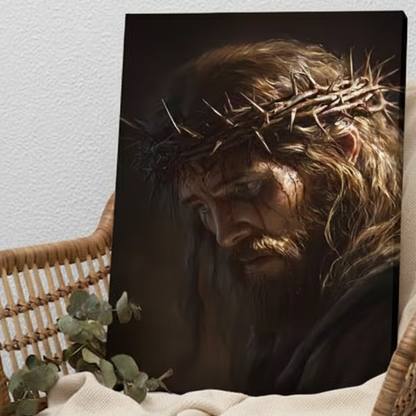 2D Flat Canvas Poster Wall Art - Crown of Thorns Minimalist (unframed)