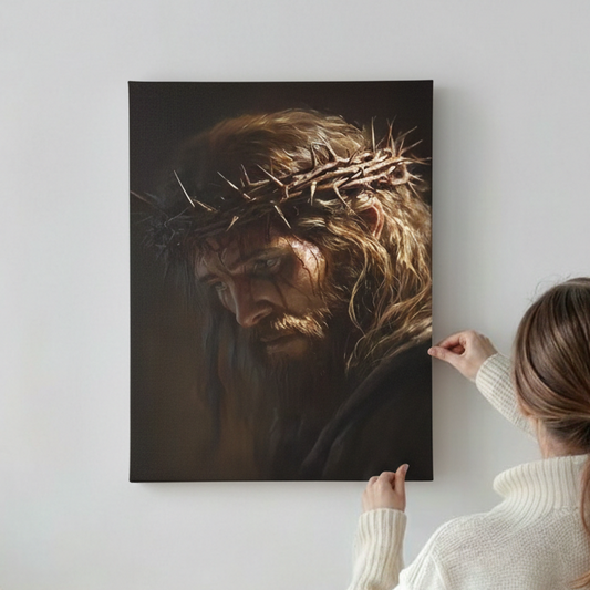 2D Flat Canvas Poster Wall Art - Crown of Thorns Minimalist (unframed)