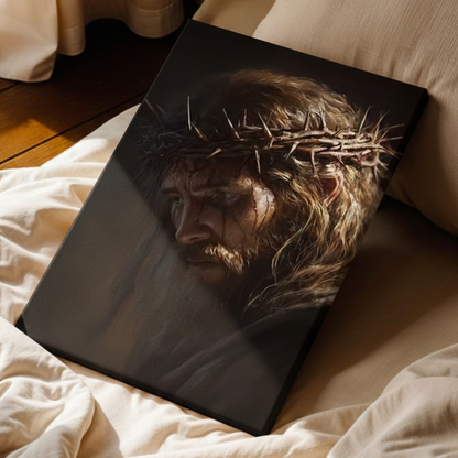 2D Flat Canvas Poster Wall Art - Crown of Thorns Minimalist (unframed)