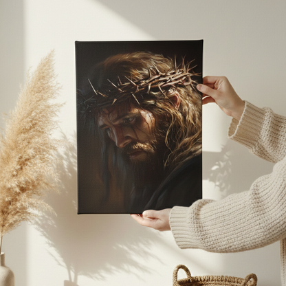 2D Flat Canvas Poster Wall Art - Crown of Thorns Minimalist (unframed)