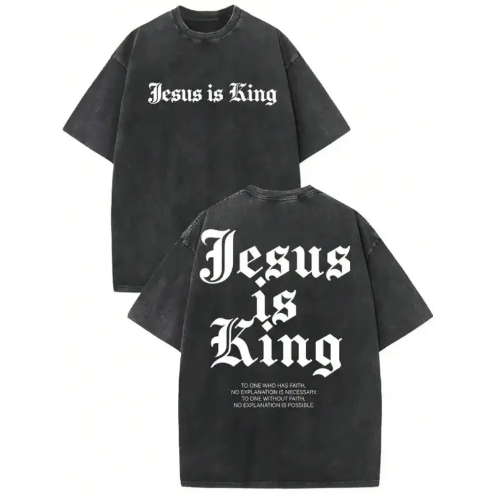 Jesus Is King Vintage Washed Tee