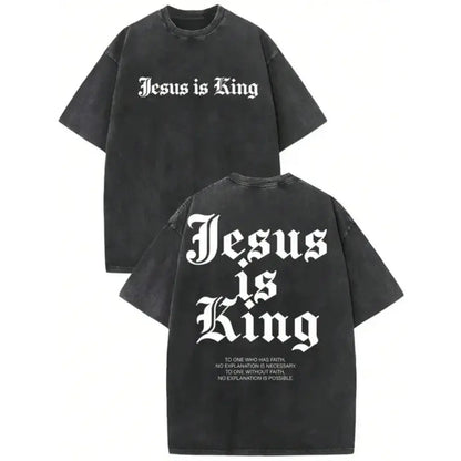 Jesus Is King Vintage Washed Tee