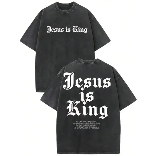 Jesus Is King Vintage Washed Tee